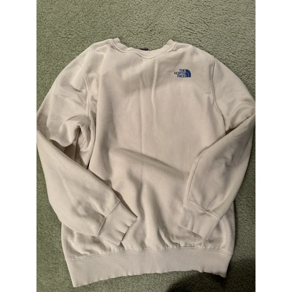Vintage The North Face "Baggin Peaks" White crewneck sweatshirt size L - Picture 4 of 4